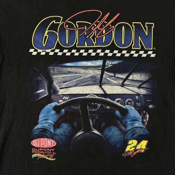 Vtg 1997 Jeff Gordon T Shirt‎ Men’s Medium Black Racing Nascar Du Pont - Picture 6 of 16